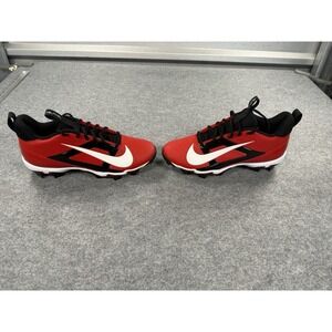 Size 10 Nike Alpha Menace 4 Shark Football Cleats Red/White FN0028-600 (G1-B4)